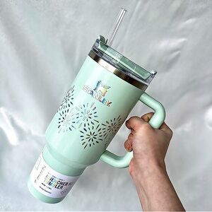 🎉2xHP! STANLEY ✨NWT Winter Wonderland 40oz Quencher | Ltd Edition Seaglass Gloss